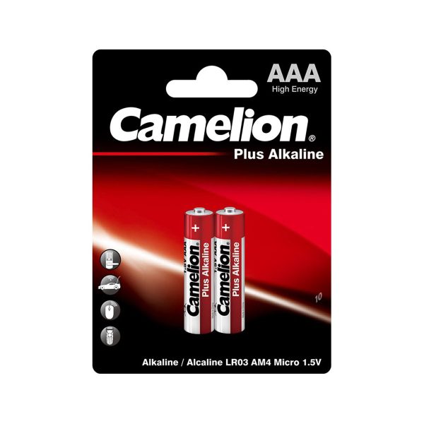 باتری نیم قلم آلکالاین پلاس Camelion مدل LR03 AM4 Micro