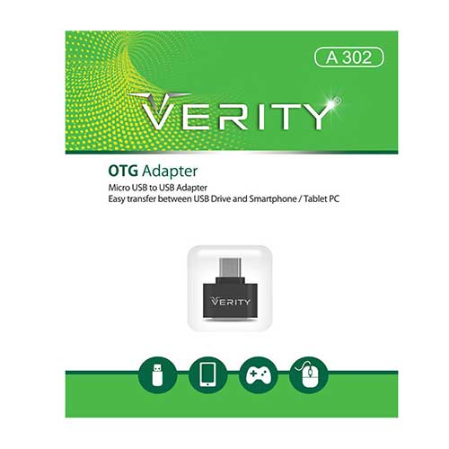 تبدیل OTG پلاستیکی USB به اندروید Verity مدل A302
