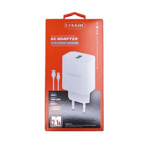 سرشارژر Dekkin مدل DK-817 همراه با کابل میکرو USB