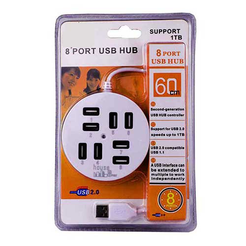 هاب 8 پورت USB2.0 مدل Hi-Speed