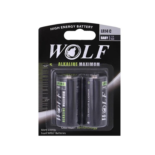 باتری متوسط Wolf مدل LR14P C BABY Alkaline Maximum