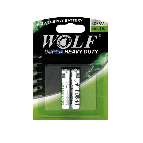باتری نیم قلم Wolf مدل R03P Micro Super Heavy Duty