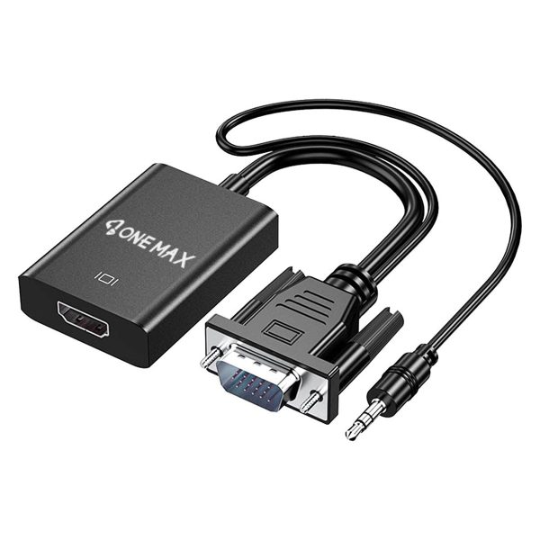 تبدیل VGA به HDMI وان مکس با کابل صدا و میکرو USB مدل OM-150