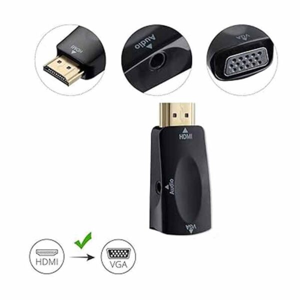 تبدیل HDMI به VGA مدل ifortech با کابل صدا