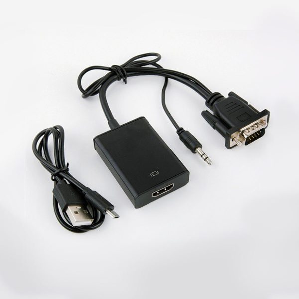 تبدیل VGA به HDMI با کابل صدا و میکرو USB مدل HDCP