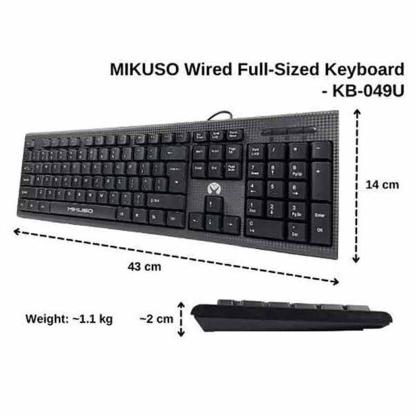 کیبورد Mikuso مدل KB-049U