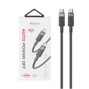 کابل شارژ 1.2 متری PD و فست Type-C To Type-C 60W یسیدو مدل Yesido CA160