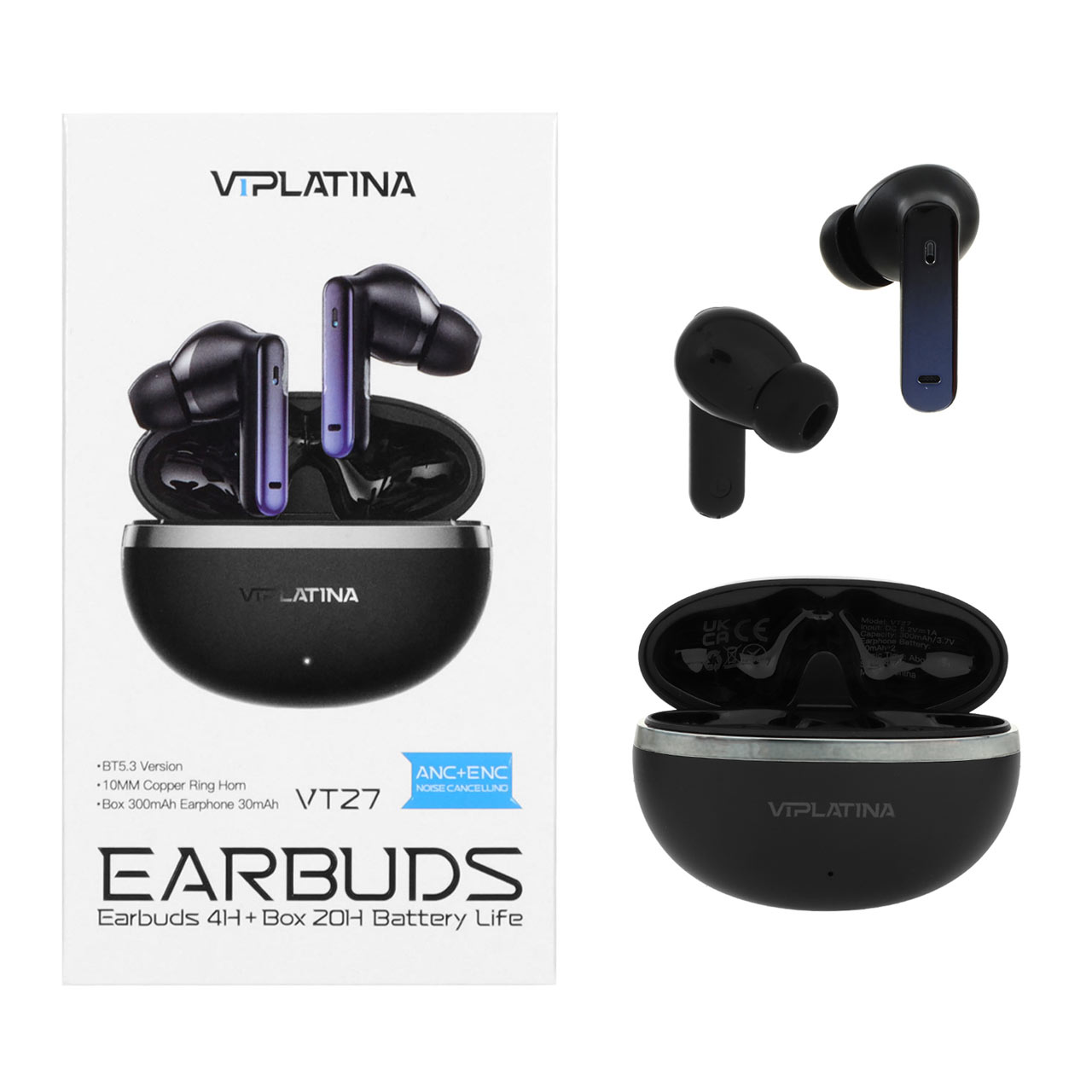 viplatina-vt27-airphone.jpg ایرفون بی سیم وی آی پلاتینا مدل VIPLATINA VT27 - Image 1