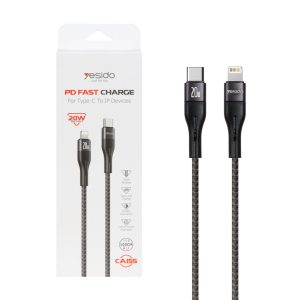 کابل شارژ فست Type-C to Lightning یسیدو مدل Yesido CA155