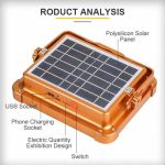پروژکتور شارژی و خورشیدی Green Power مدل IP66 - Image 7